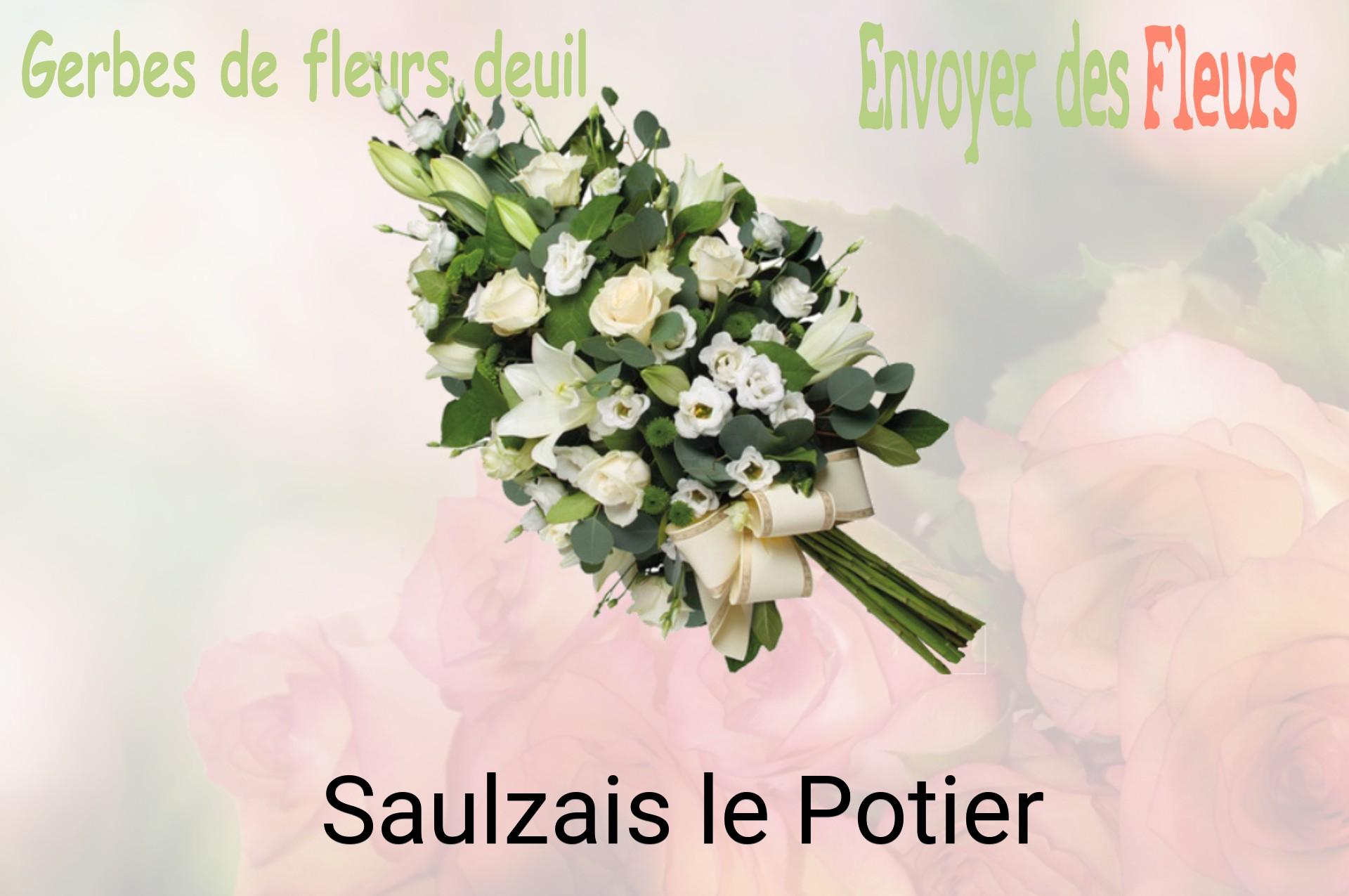 Gerbe de fleurs de deuil livrée à Saulzais-le-Potier